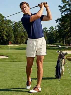 Vtg New Mens 90s Polo Ralph Lauren Retro Shorty Prep Shorts L White Chino Golf